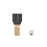1/4-28 Pre-Torque Flangeless Fitting (10-pack) - PEEK + ETFE