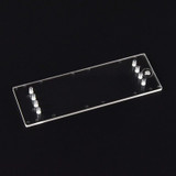 Abbildung der Mikroskop-Objektträgerplattform – 2 x 4 Olive-Schnittstellen – Fluidic 337