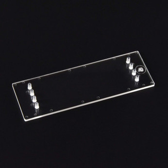 Image de la plate-forme pour lames de microscope - 2 x 4 interfaces olive - Fluidic 337