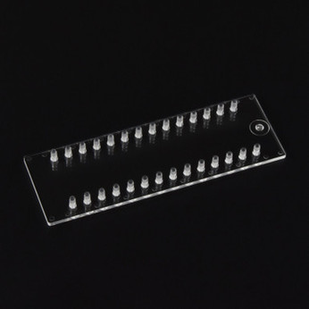 Image of Microscope Slide Platform - 2 x 14 olive interfaces - Fluidic 341