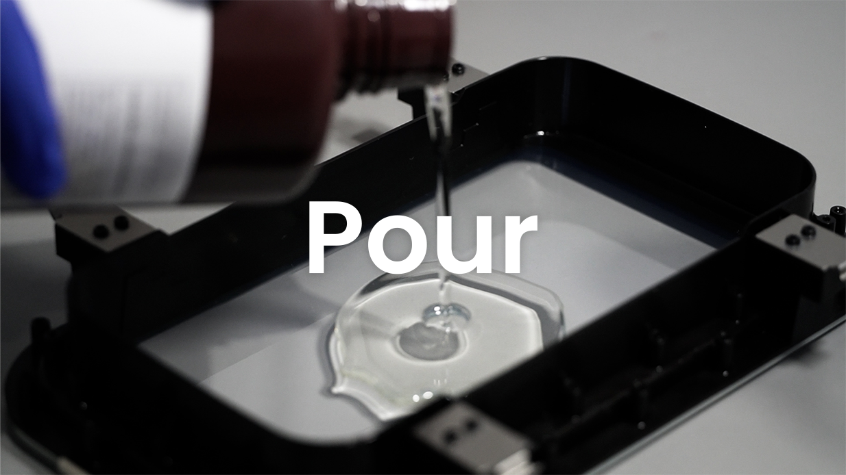 Pouring resin into the ProFluidics 285D vat