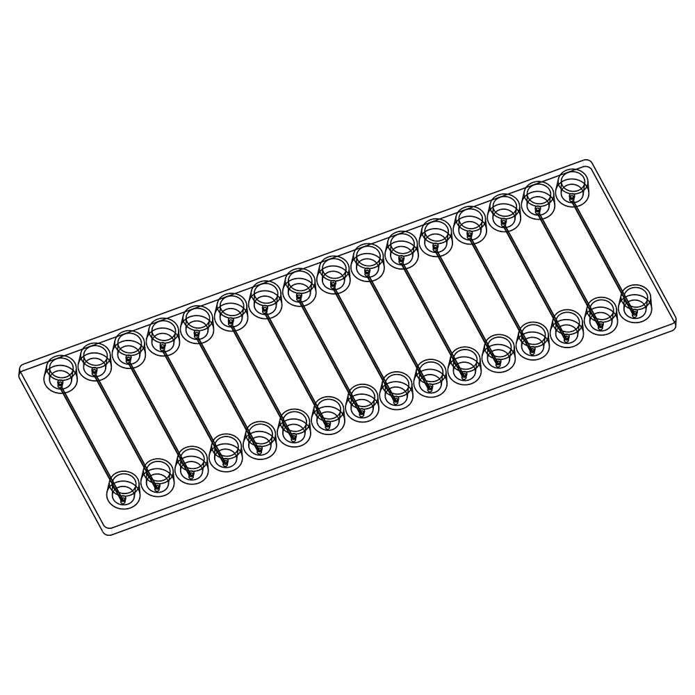 Puce 16 Canaux Droits - mini Luer - Darwin Microfluidics