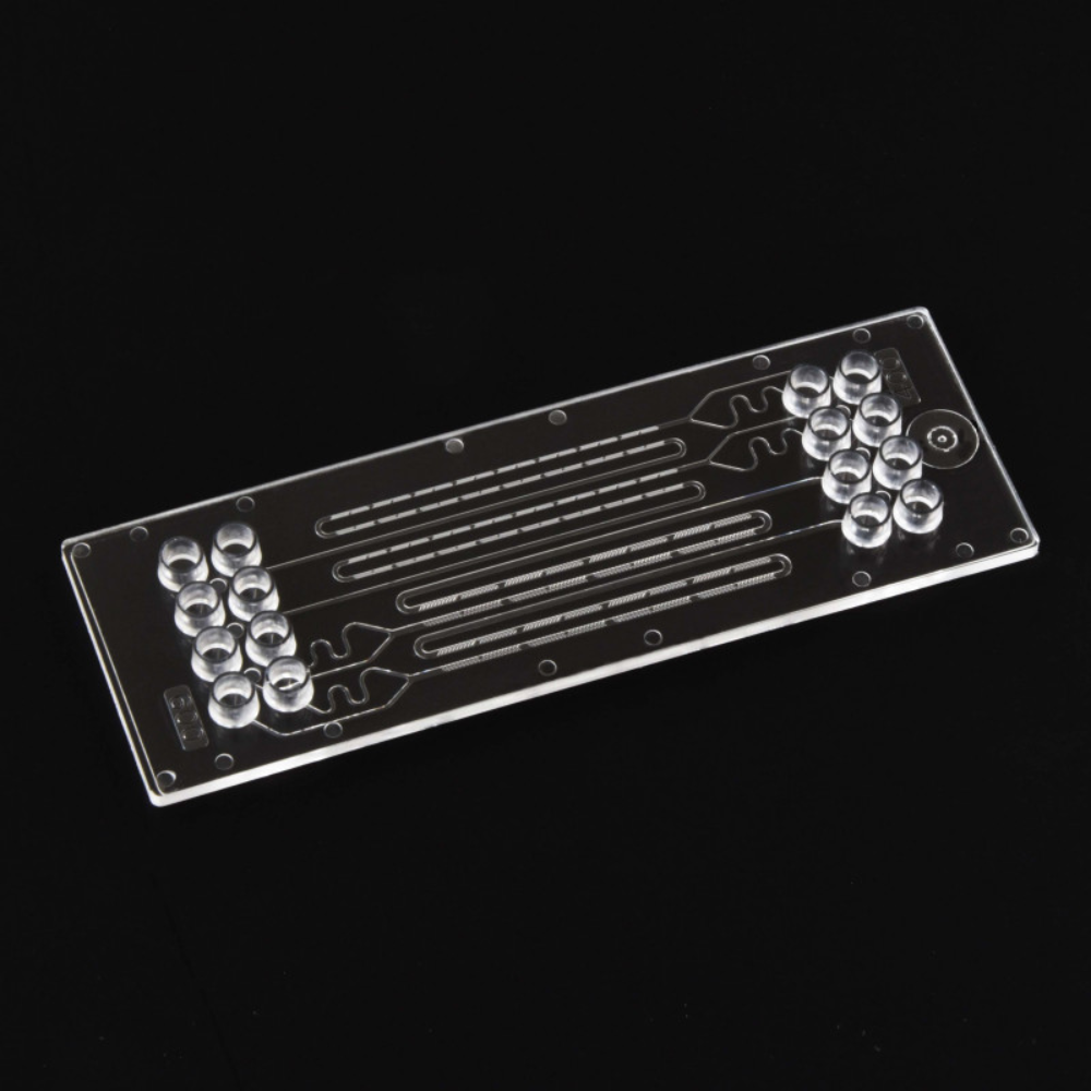 Passiver Herringbone Mischer Chip - Kanal Variation - Mini Luer