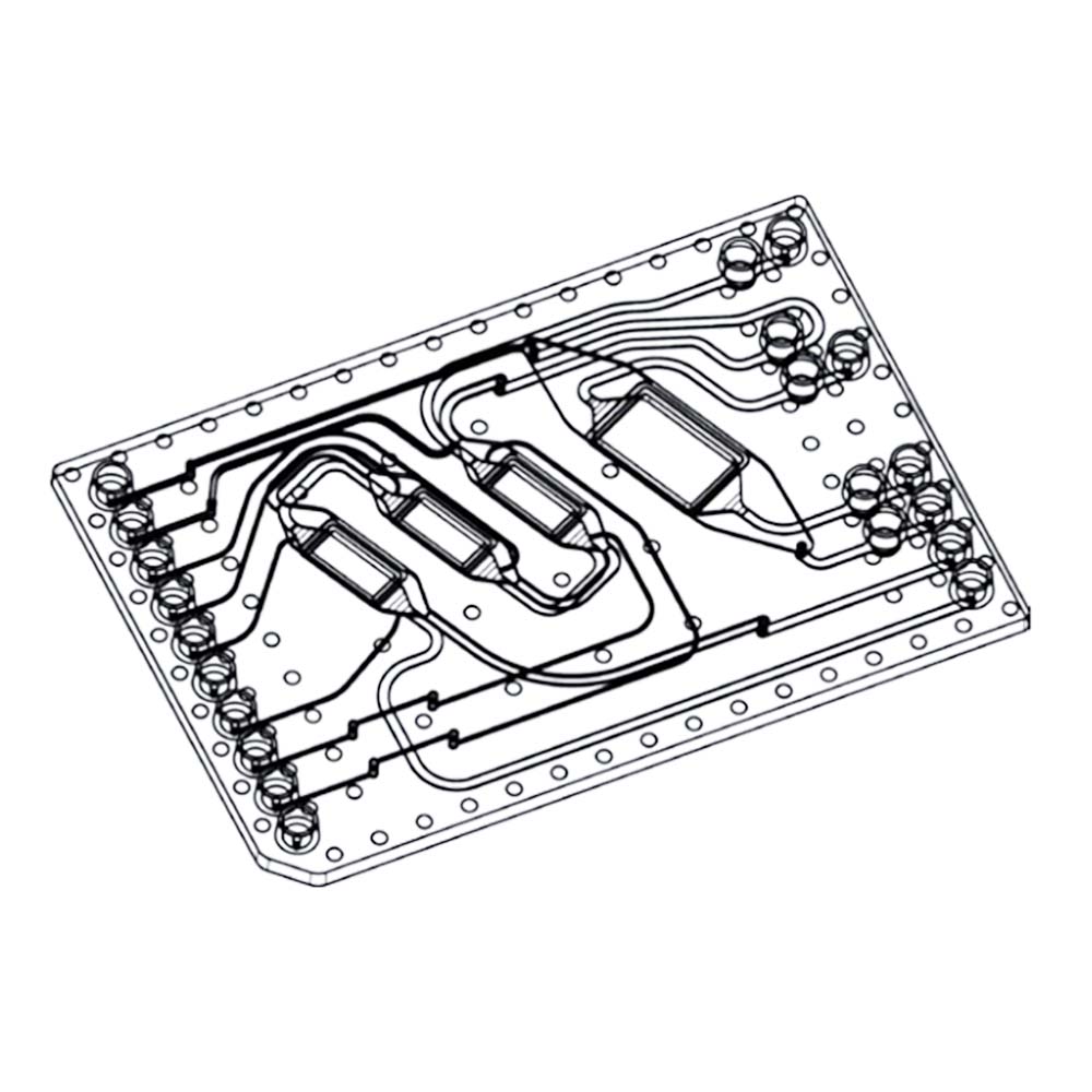Multi-Organ Cross-Flow Membrane Chip with Sensor Ports - Mini Luer