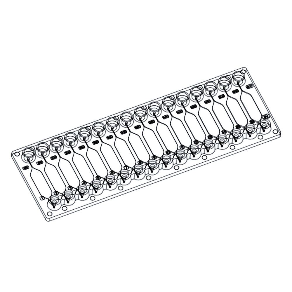 Chamber Chip with Pipetting Interface  - Various chamber depths Fluidic 1495