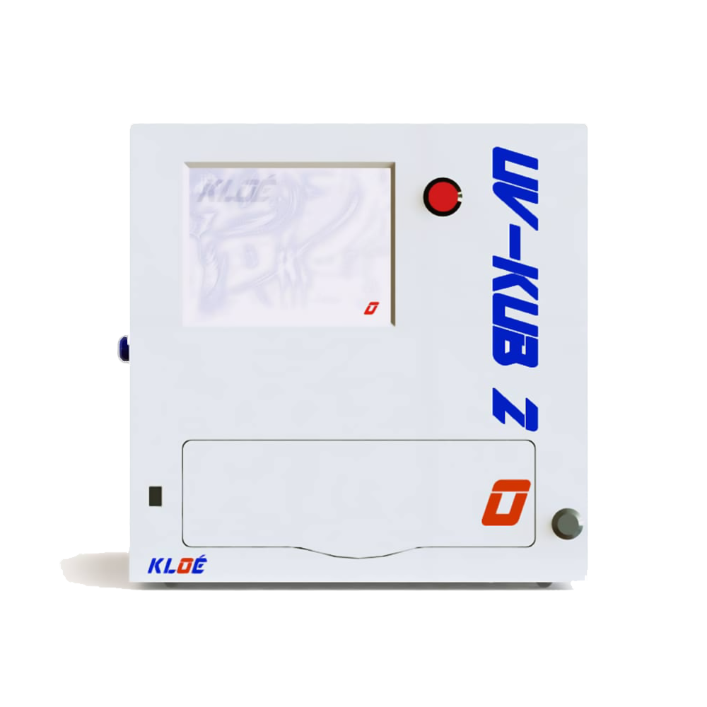 Vue de face du système de masquage KLOE UV-KUB-2