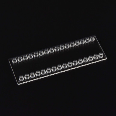 Image of Microscope Slide Platform - 2 x 16 Mini Luer interfaces - Fluidic 344