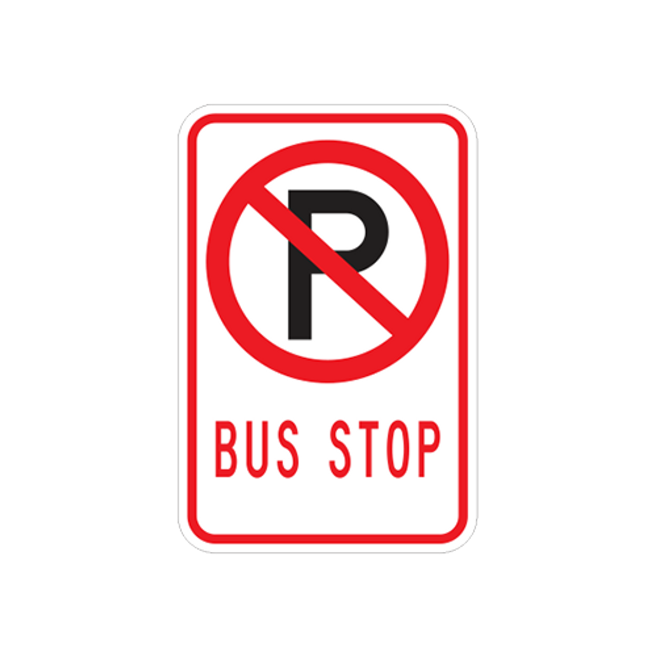 No Parking Symbol - Left Arrow - Sign