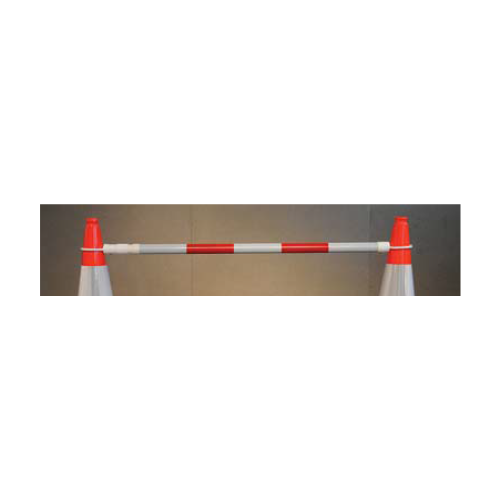 White Striped Field-Adjustable Reflective Cone Bars