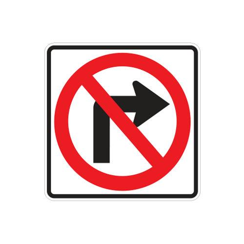 R3-1  -  NO RIGHT TURN SYMBOL