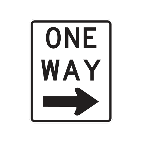 R6-2R  -  ONE WAY RIGHT  -  18X24