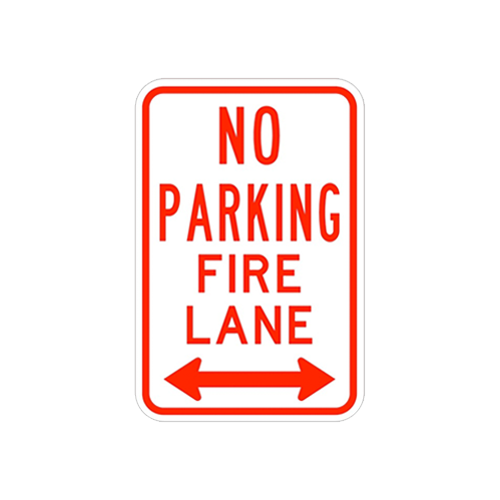 NO PARKING FIRE LANE DOUBLE ARROW  -  12X18