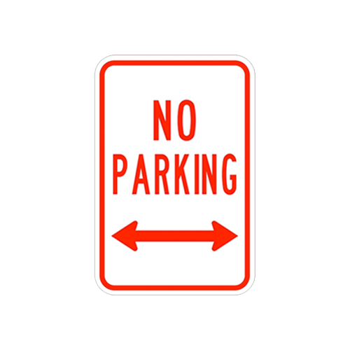 NO PARKING DOUBLE ARROW  -  12X18
