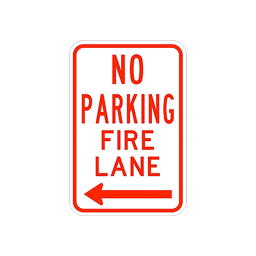 NO PARKING FIRE LANE LEFT  -  12X18