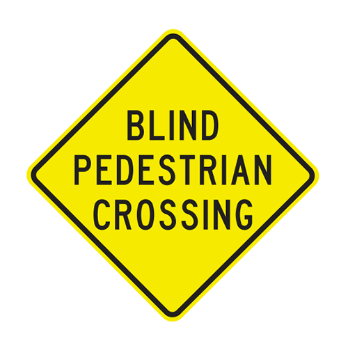 W11-25  -  BLIND PEDESTRIAN XING  -  36X36