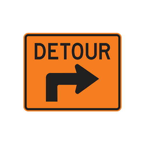 M4-9SR - Detour (Right Arrow) - 30x24