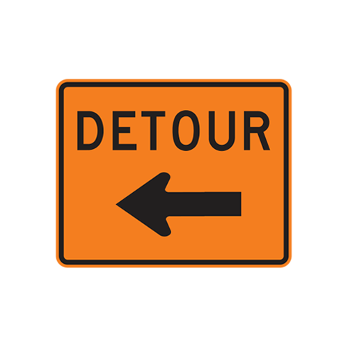 M4-9L - Detour (Left Arrow) - 30x24