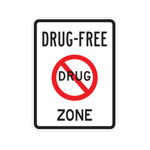 DF-1 - DRUG FREE ZONE - 18X24
