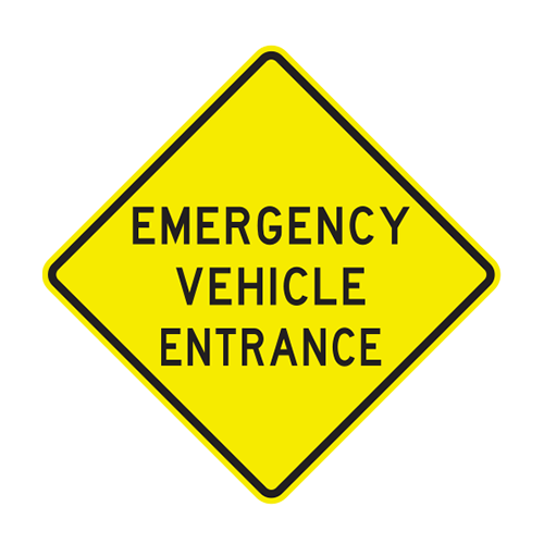 W11-8-2 - EMERGENCY VEHICLE ENTRANCE - 30X30