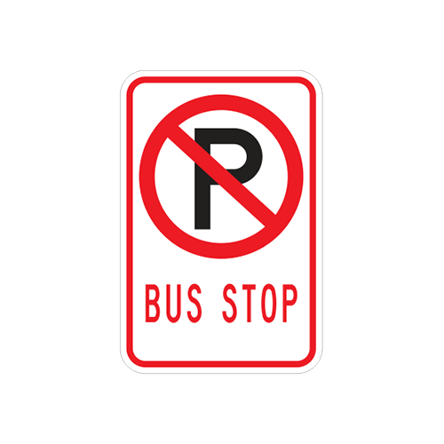 R7-8A - NO PARKING SYMBOL BUS STOP - 12X18