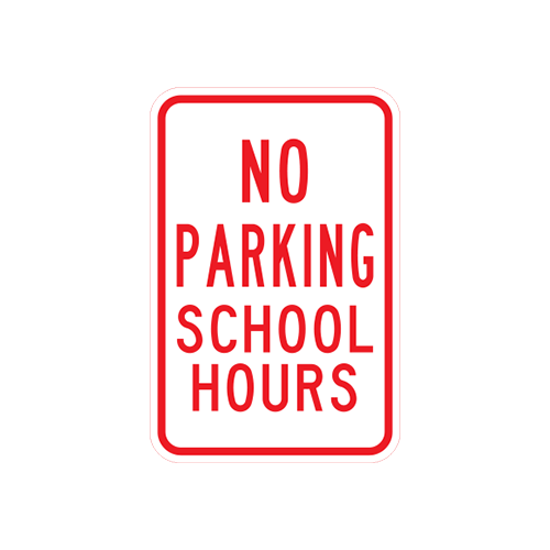 NP-2 | NO PARKING SCHOOL HOURS | 12x18