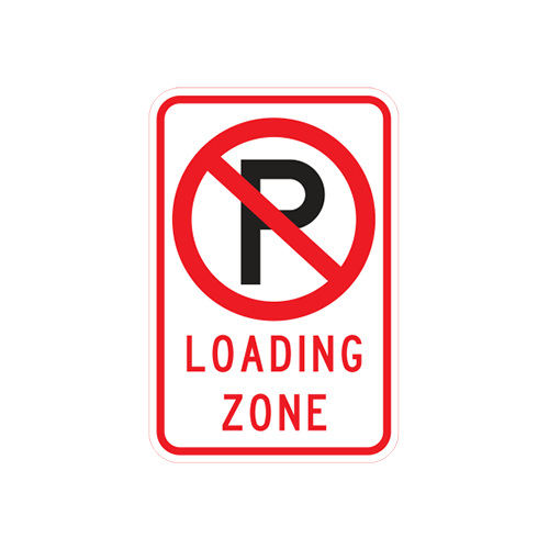 R7-6-1 | NO PARKING SYMBOL LOADING ZONE | 12X18
