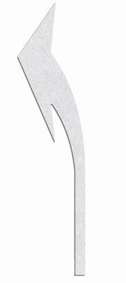 PreMark Arrow White 125 Mil Left Elongated 12' x 3'