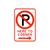 NO PARKING SYMBOL HERE TO CORNER RIGHT  -  12X18