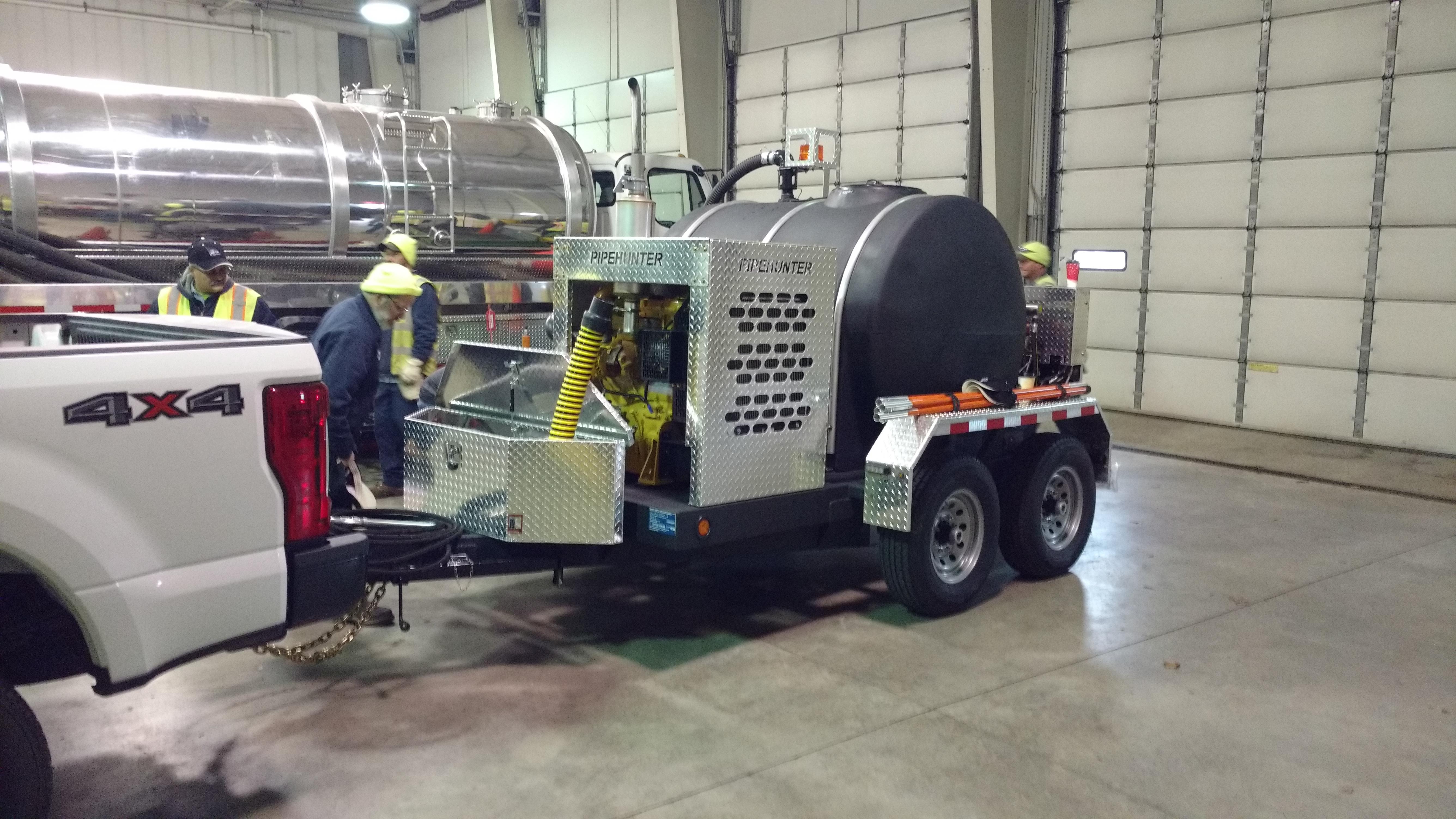 Lancaster Area Sewer Authority (LASA) New 700 Gallon PipeHunter Trailer Mount Jetter U.S