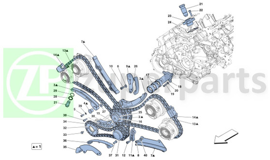 38. Ferrari 458 Italia SCREW 6X22 (Timing-231619)