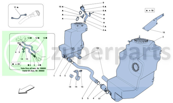 14. Ferrari 458 Italia CONNECTOR PIPE MOUNTING BRACKET (Fuel-259771)