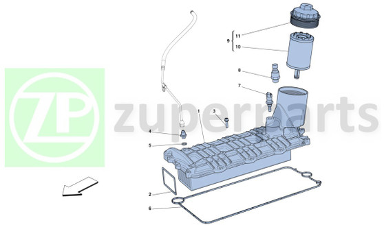 01. Ferrari 458 Italia WATER/OIL HEAT EXCHANGER (Heat-267810)