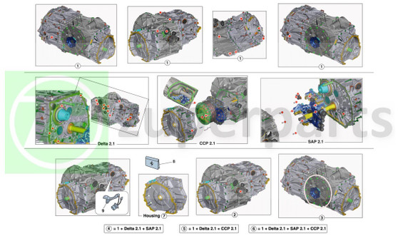02. Ferrari 458 Italia LEVEL 1.4 GEARBOX OVERHAUL SERVICE KIT (Gearbox-70004185)