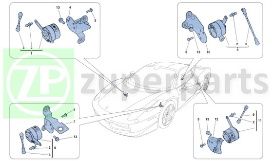 09. Ferrari 458 Italia POTENTIOMETER TIE-ROD (Electronic-229653)