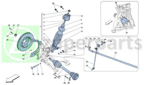 08. Ferrari 458 Italia UPPER CONNECTOR (Rear-234671)