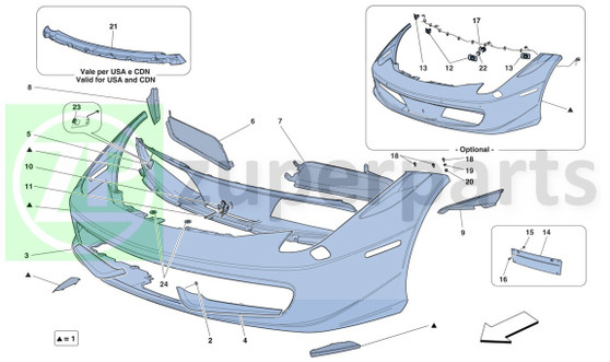 21. Ferrari 458 Spider FRONT BUMPER IMPACT ABSORBER (Front-83054700)