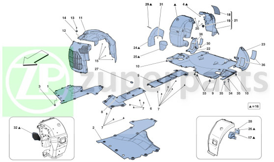 36. Ferrari 458 Spider RUBBER SHIM (Flat-142798)