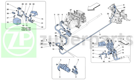 21. Ferrari 458 Spider CONNECTOR PIPE (AC Sys Water-82944600)