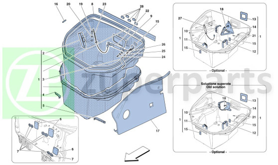 13. Ferrari 458 Spider BRACKET REINFORCEMENT (Front-82758200)