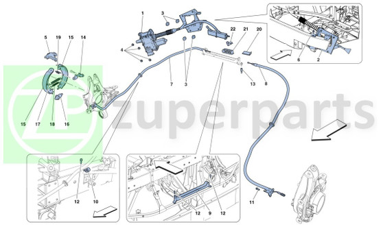 17. Ferrari 458 Spider LONG EXTENSION SPRING (Parking-240947)