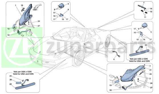 11. Ferrari 458 Spider LICENSE PLATE LIGHT (Headlights-264480)