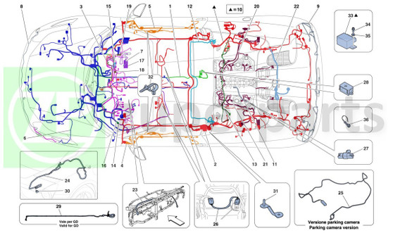02.a Ferrari 458 Spider REAR CABLE Base (Main-285685)