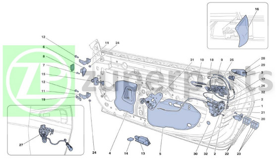 01. Ferrari 458 Speciale LH DOOR LOCK (DOORS-85790500)