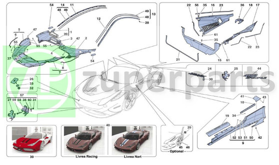 04. Ferrari 458 Speciale LH UNDERWINDSCREEN TRAY PLUG (SHIELDS-82665700)