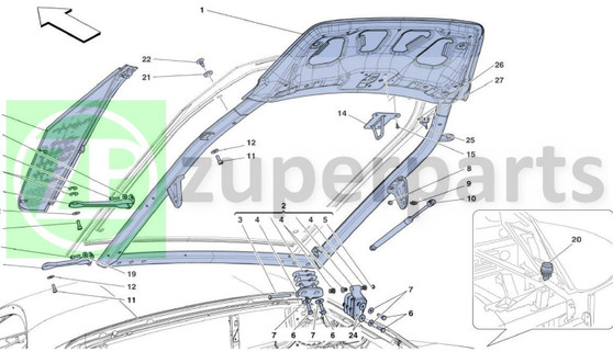 17. Ferrari 458 Speciale UPPER RH BRACKET (ENGINE-82806900)
