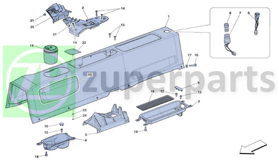 01.e Ferrari 458 Speciale Goldrake With seat tilt mechanism INTP DUAL Daal (TUNNEL-85788300)