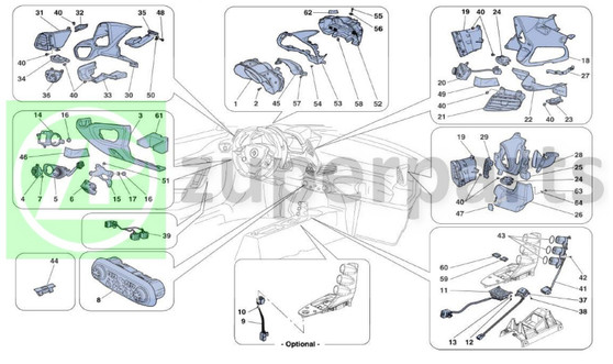 41. Ferrari 458 Speciale GEARBOX CONTROLS (DASHBOARD-303089)