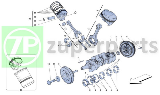 19. Ferrari 458 Speciale RETAINER RING (CRANKSHAFT-257919)