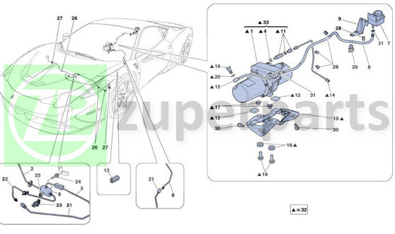 32. Ferrari 458 Speciale COMPL. ELECTRIC PUMP (VEHICLE-312292)