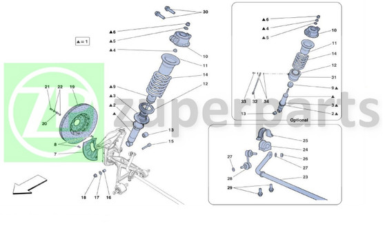 28. Ferrari 458 Speciale RH BALL JOINT TIE ROD (FRONT-246120)